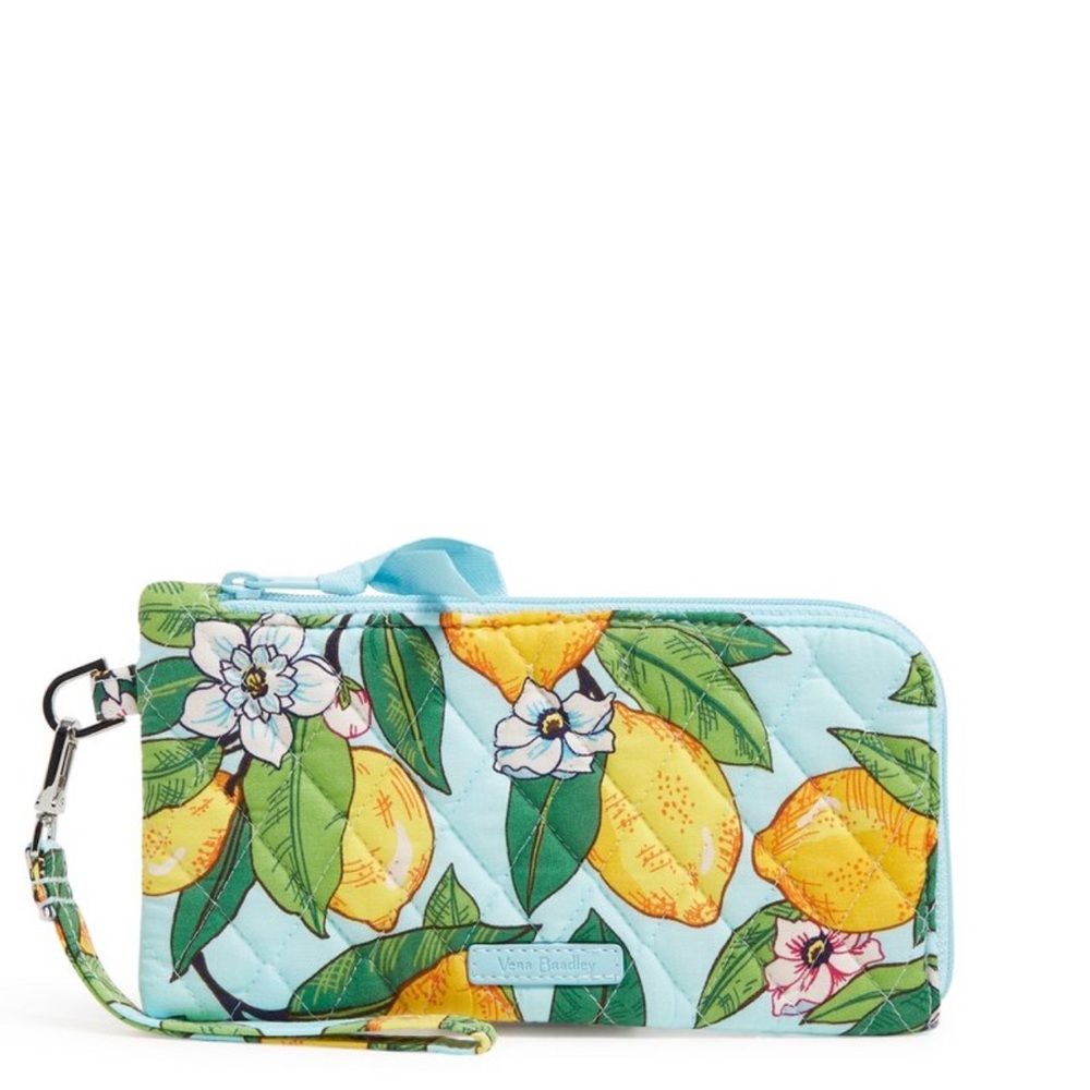 Vera Bradley Lemon Grove RFID Tech Wristlet in Cotton
New with tags